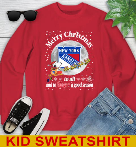 New York Rangers Merry Christmas To All And To Rangers A Good Season NHL Hockey Sports Youth Sweatshirt 7