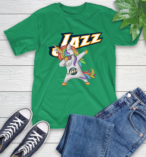 Utah Jazz NBA Basketball Funny Unicorn Dabbing Sports T-Shirt 7