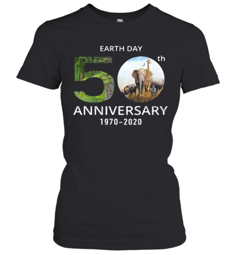 Animals Earth Day 50Th Anniversary 1970 2020 Women's T-Shirt