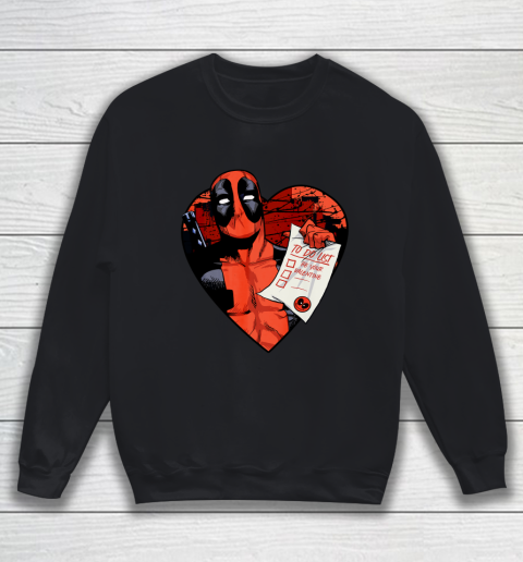 Marvel Deadpool Valentine To Do List Sweatshirt