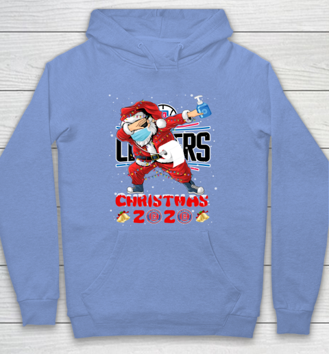 LA Clippers Funny Santa Claus Dabbing Christmas 2020 NBA Hoodie 8