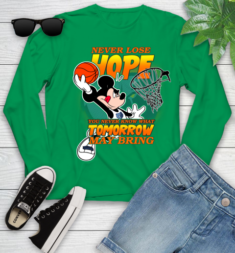 Memphis Grizzlies NBA Basketball Mickey Disney Never Lose Hope Youth Long Sleeve 7