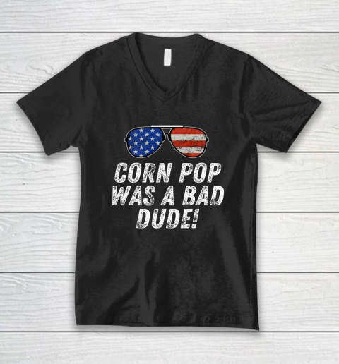 Joe Biden Corn Pop Was A Bad Dude V-Neck T-Shirt