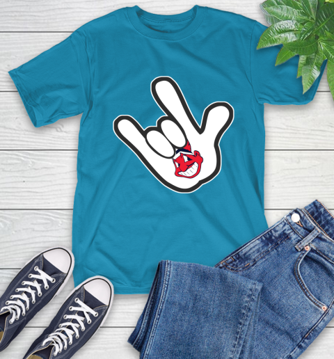 Cleveland Indians MLB Baseball Mickey Rock Hand Disney T-Shirt 8