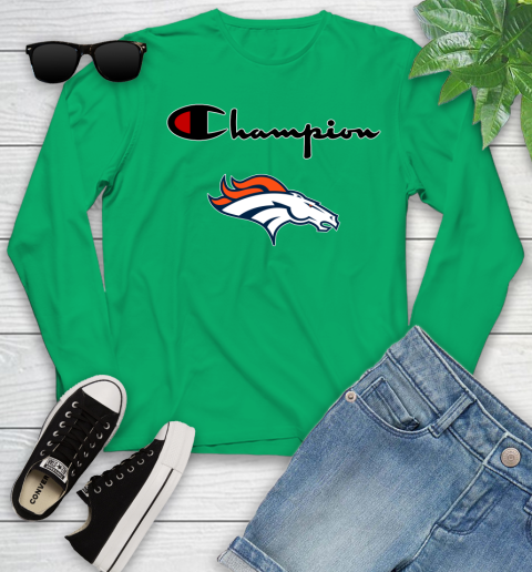 NFL Football Denver Broncos Champion Shirt Youth Long Sleeve 4