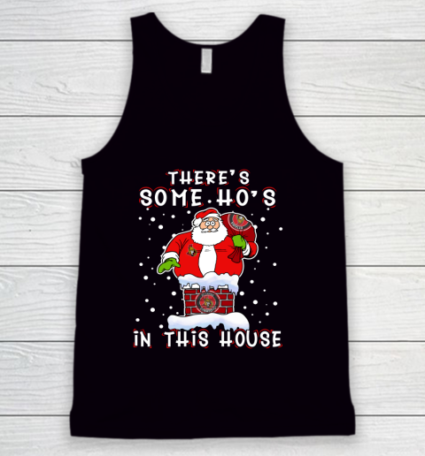 Ottawa Senators Christmas There Is Some Hos In This House Santa Stuck In The Chimney NHL Tank Top