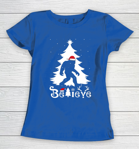 Bigfoot Christmas Gifts For Men Boys Girls Funny Christmas Women's T-Shirt 8