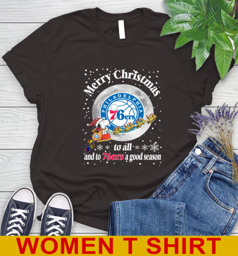 Philadelphia 76ers Merry Christmas To All And To 76ers A Good Season NBA Basketball Sports Women's T-Shirt 9