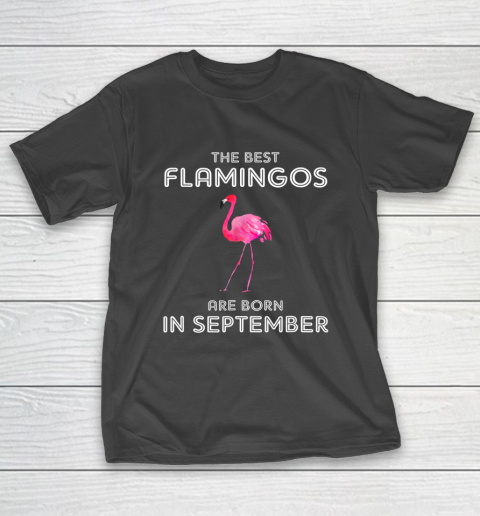 Birthday Shirt Best Flamingos are Born in September For Girl T-Shirt