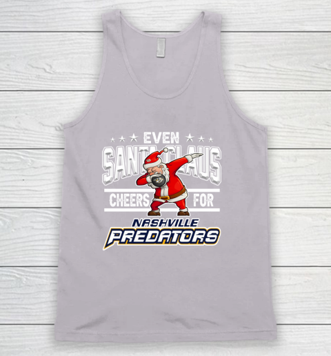 Nashville Predators Even Santa Claus Cheers For Christmas NHL Tank Top 3