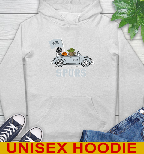NBA Basketball San Antonio Spurs Darth Vader Baby Yoda Driving Star Wars Shirt Hoodie