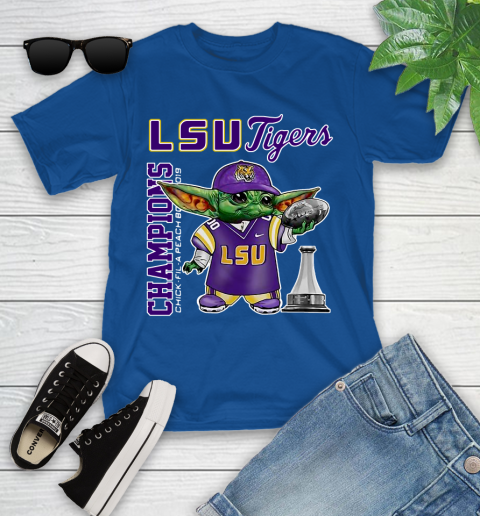 Baby Yoda LSU Tigers Champion Shirt 109