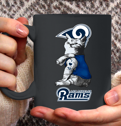 NFL Football My Cat Loves Los Angeles Rams Ceramic Mug 11oz