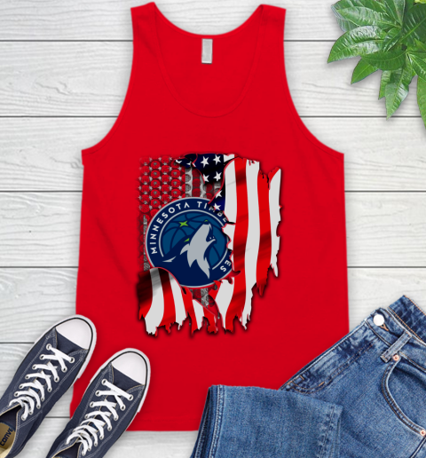 Minnesota Timberwolves NBA Basketball American Flag Tank Top 5