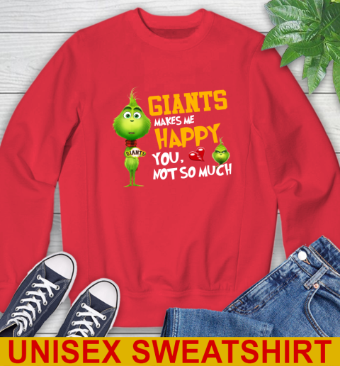 MLB San Francisco Giants Makes Me Happy You Not So Much Grinch Baseball Sports Sweatshirt 12