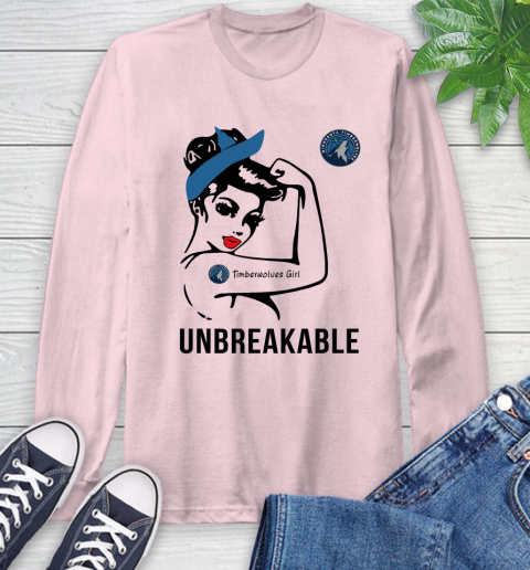 NBA Minnesota Timberwolves Girl Unbreakable Basketball Sports Long Sleeve T-Shirt 8