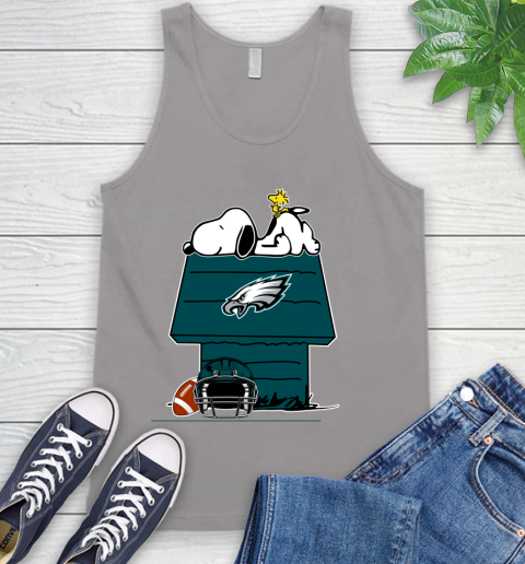Philadelphia Eagles NFL Football Snoopy Woodstock The Peanuts Movie Tank Top 4
