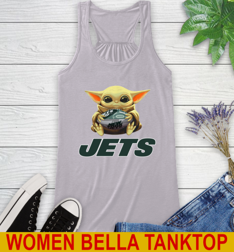 NFL Football New York Jets Baby Yoda Star Wars Shirt Racerback Tank - Image 6