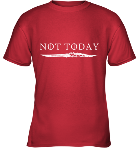 ocur not today death valyrian dagger game of thrones shirts youth t shirt 26 front red