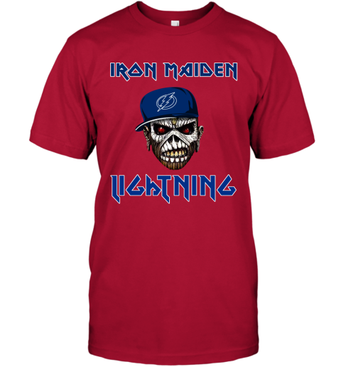 NHL Tampa Bay Lightning Iron Maiden Rock Band Music Hockey Sports jMPQWYzxTXs classic t shirt 2 95 151514 front red