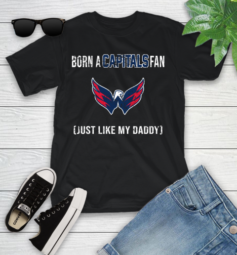 NHL Washington Capitals Hockey Loyal Fan Just Like My Daddy Shirt Youth T-Shirt