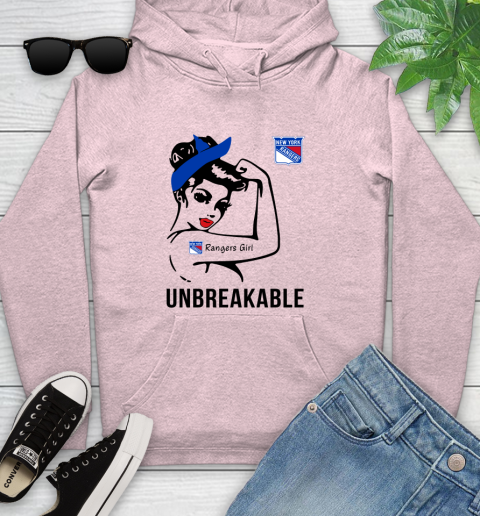 NHL New York Rangers Girl Unbreakable Hockey Sports Youth Hoodie 6