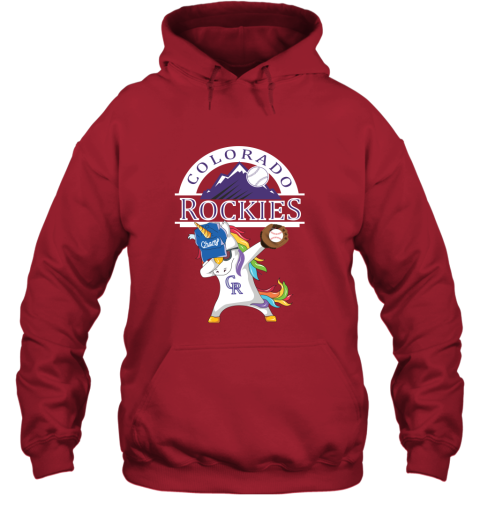 Hip Hop Dabbing Unicorn Flippin Love Colorado Rockies Hoodie
