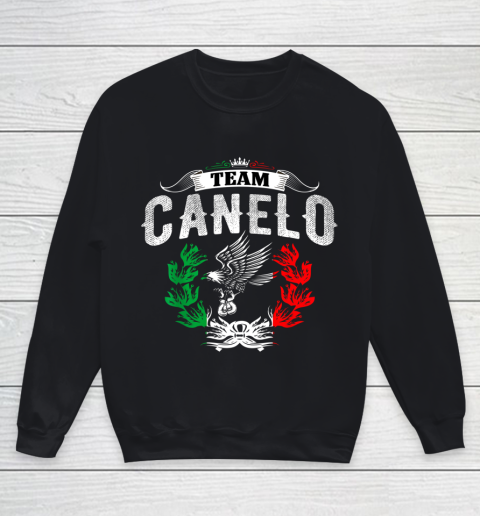 Funny Team Canelos Mexico Alvarez Flag Aguila Tricolor box Youth Sweatshirt