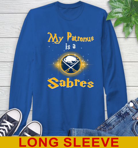NHL Hockey Harry Potter My Patronus Is A Buffalo Sabres Long Sleeve T-Shirt 11