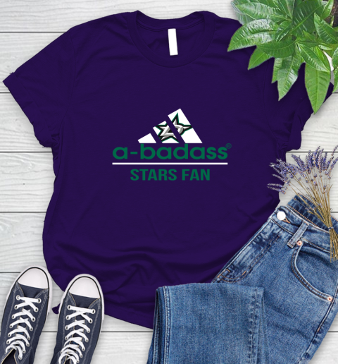 NHL A Badass Dallas Stars Jackets Fan Adidas Hockey Sports Women's T-Shirt 4