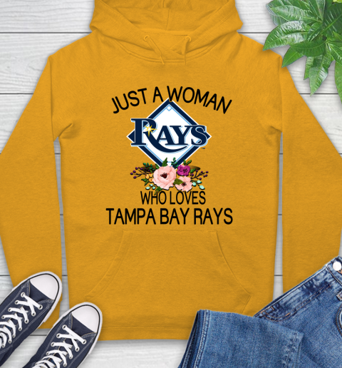 MLB Just A Woman Who Loves Tampa Bay Rays Baseball Sports Hoodie 2