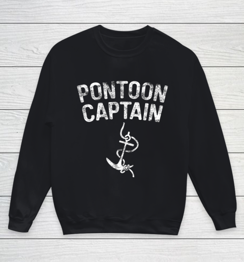 Pontoon Captain T Shirt Anchor Captain Skipper Youth Sweatshirt