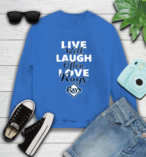 MLB Baseball Tampa Bay Rays Live Well Laugh Often Love Shirt Sweatshirt 10