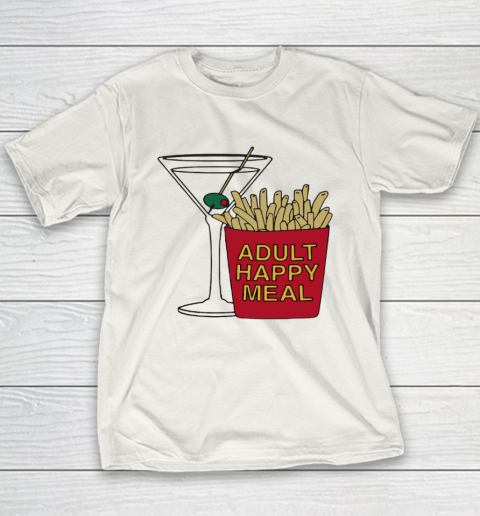 Adult Happy Meal Martini And Fries Youth T-Shirt