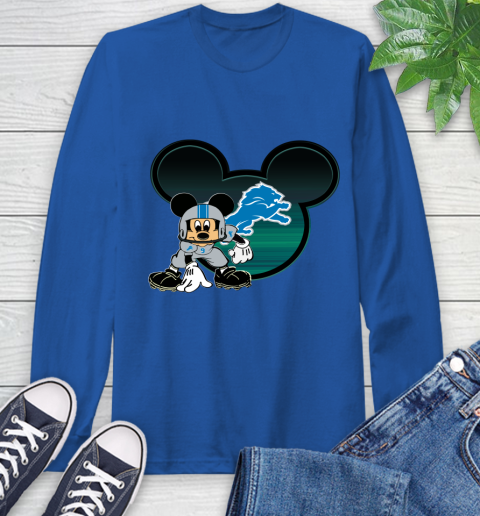 NFL Detroit Lions Mickey Mouse Disney Football T Shirt Long Sleeve T-Shirt 9