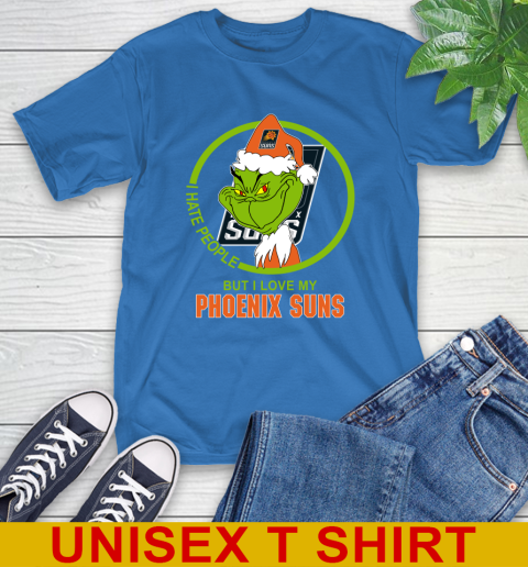 Phoenix Suns NBA Christmas Grinch I Hate People But I Love My Favorite Basketball Team T-Shirt 9