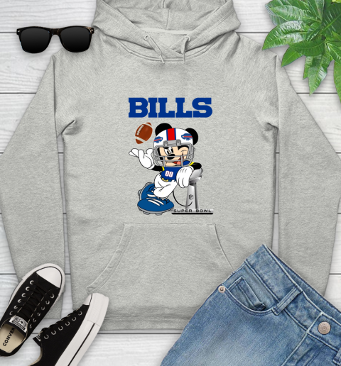 NFL Buffalo Bills Mickey Mouse Disney Super Bowl Football T Shirt Youth Hoodie