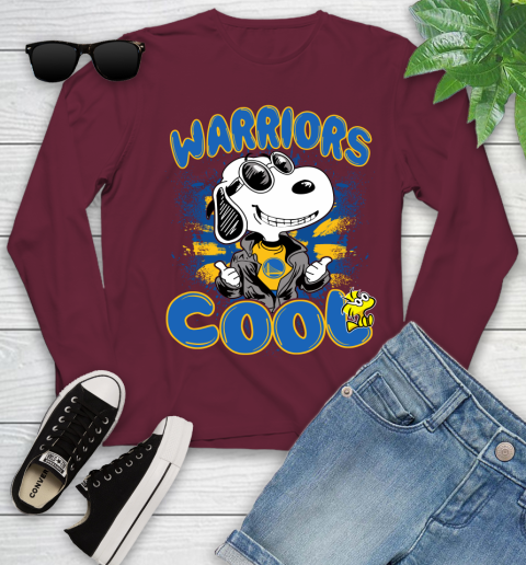 NBA Basketball Golden State Warriors Cool Snoopy Shirt Youth Long Sleeve 5