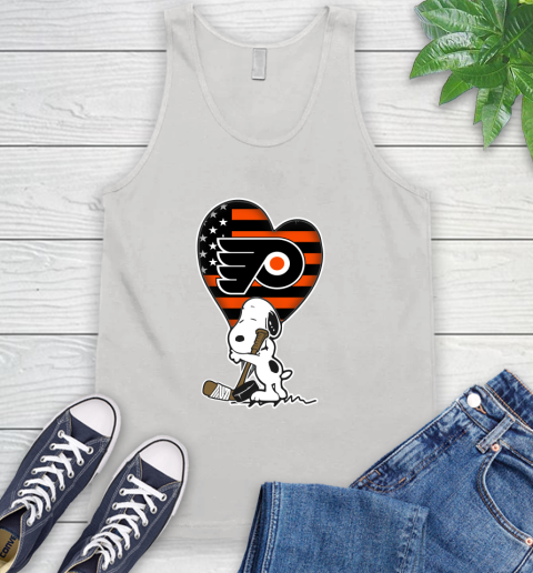 Philadelphia Flyers NHL Hockey The Peanuts Movie Adorable Snoopy Tank Top
