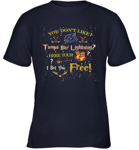 NHL You Don't Like Tampa Bay Lightning Here Your Socks I Set You Free Harry Potter Hockey RuCK9F7OnMX youth t shirt 26 95 151514 front navy