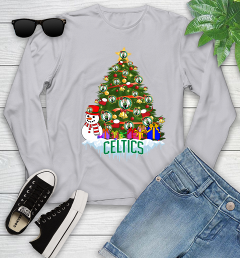 Boston Celtics Merry Christmas NBA Basketball Sports Youth Long Sleeve 5