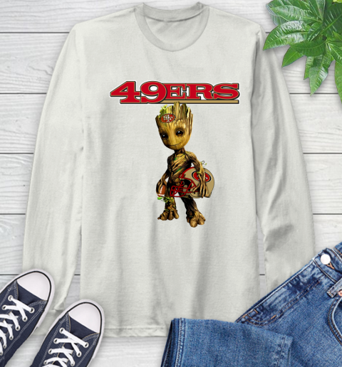 San Francisco 49ers NFL Football Groot Marvel Guardians Of The Galaxy Long Sleeve T-Shirt 12