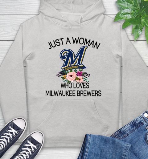 MLB Just A Woman Who Loves Milwaukee Brewers Baseball Sports Hoodie