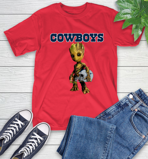 Dallas Cowboys NFL Football Groot Marvel Guardians Of The Galaxy T-Shirt 10