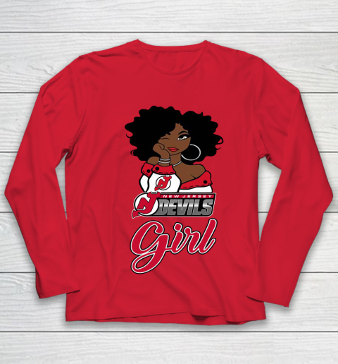 New Jersey Devils Girl NHL Youth Long Sleeve 10