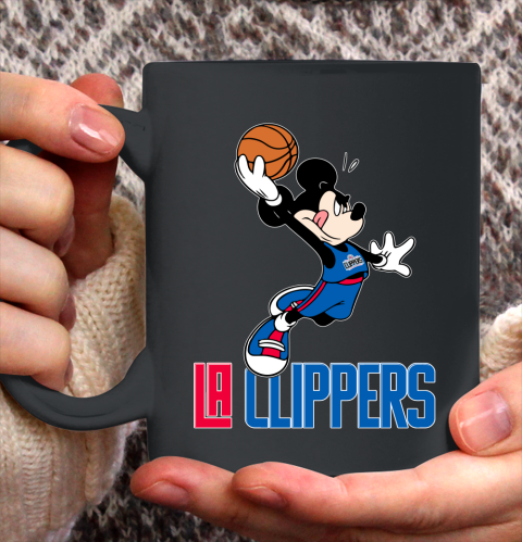 NBA Basketball LA Clippers Cheerful Mickey Mouse Shirt Ceramic Mug 15oz