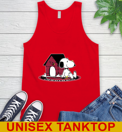 NFL Football Arizona Cardinals Snoopy The Peanuts Movie Shirt Tank Top - Image 7