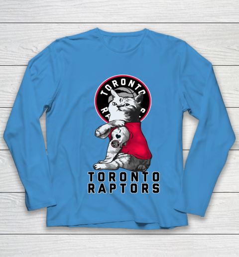 NBA Basketball My Cat Loves Toronto Raptors Youth Long Sleeve 5