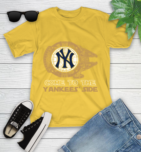 MLB Come To The New York Yankees Sox Side Star Wars Baseball Sports Youth T-Shirt 10