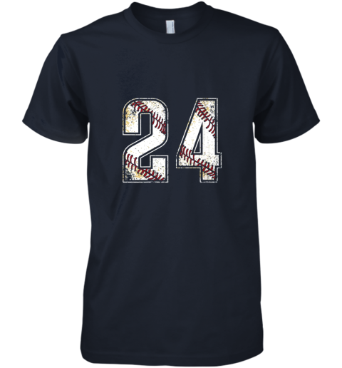 z58z 24 baseball jersey number 24 vintage retro birthday gift premium guys tee 5 front midnight navy
